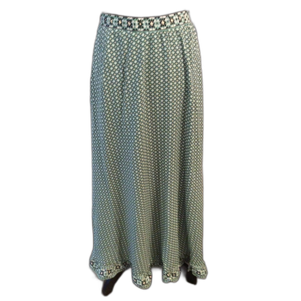 New NWT Max Studio London Green Print Maxi Skirt 128.00 Small